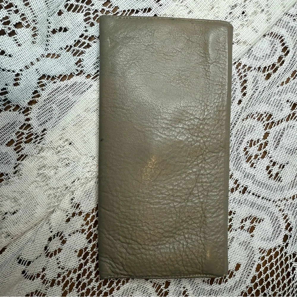 Dior Vintage Beige Leather Wallet